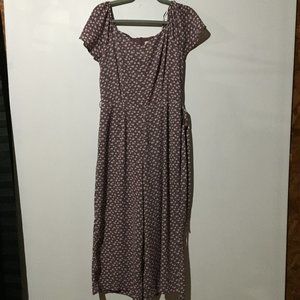 Monteau Women's Purple cropped jumpsuit Size M